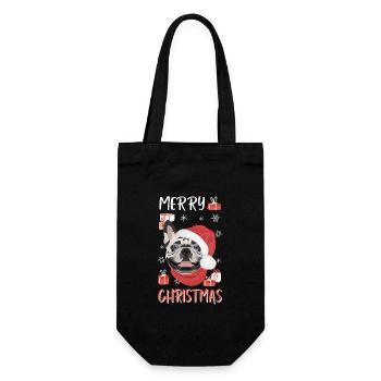 Français Bulldog Joyeux Noël - Sac à bouteille - noir - Devant