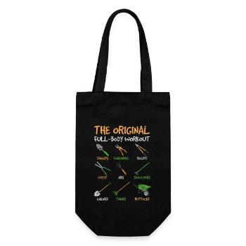 Funny Gardening Full-Body Workout Gardening Lover - Gift Bag for Bottles - black - Front