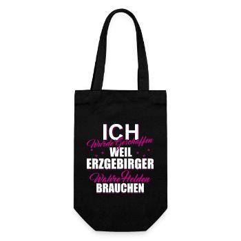 Erzgebirge Helden Geschenk Weihnachten - Geschenkbeutel für Flaschen - Schwarz - Vorne