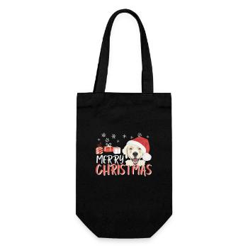 Golden Retriever Merry Christmas - Gift Bag for Bottles - black - Front