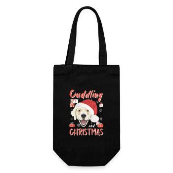 Golden Retriever Merry Christmas - Gift Bag for Bottles - black - Front