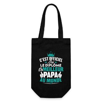 Meilleur papa au monde - Sac à bouteille - noir - Devant