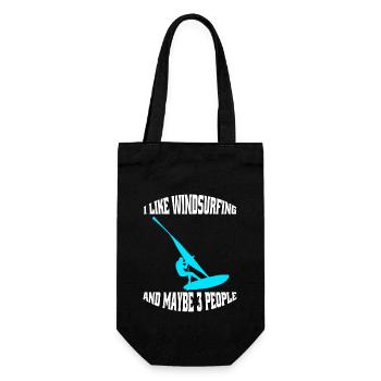 Cadeau Windsurfer Planche à voile Surf Kitesurfeur - Sac à bouteille - noir - Devant