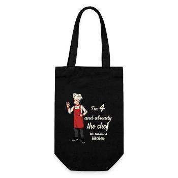 J’ai 4 ans - Jeune Chef - Sac à bouteille - noir - Devant