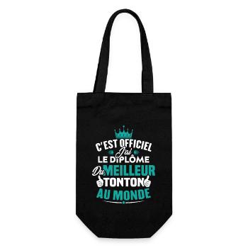 J'ai le diplôme du meilleur tonton au monde - Sac à bouteille - noir - Devant