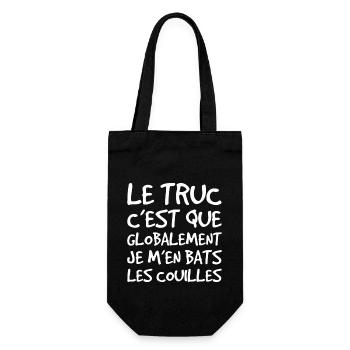 Le Truc C'est Que Je M'en Bats Les Couilles - Sac à bouteille - noir - Devant