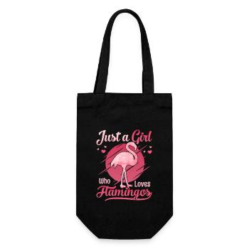 Just a girl we loves Flamingos - Sac à bouteille - noir - Devant
