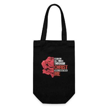Roses I am Waymaker Jesus Christian Bible - Geschenkbeutel für Flaschen - Schwarz - Vorne