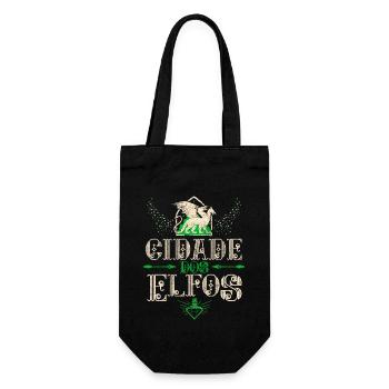 Boho cottagecore, Cité des elfes - Sac à bouteille - noir - Devant