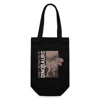 Facilement distrait par les dinosaures drôles de T-Rex - Sac à bouteille - noir - Devant
