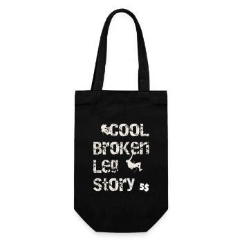 Cool broken leg story Funny mountain climbing - Gift Bag for Bottles - black - Front
