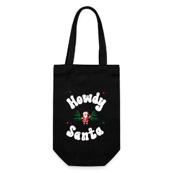 Tenue de Noël Howdy Santa - Sac à bouteille - noir - Devant