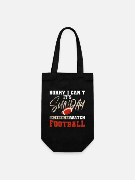 American Football Sonntag Fooballspieler Fan - Geschenkbeutel für Flaschen - Schwarz