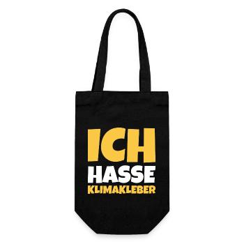 Straße ankleben Protest - Geschenkbeutel für Flaschen - Schwarz - Vorne