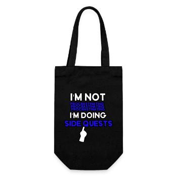 I'm not procrastinating I'm doing side quests - Gift Bag for Bottles - black - Front