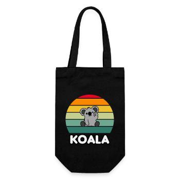 koala vintage retro - Gift Bag for Bottles - black - Front