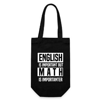 english is important but math is importanter - Gift Bag for Bottles - black - Front