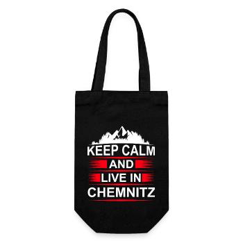 Erzgebirge Chemnitz - Geschenkbeutel für Flaschen - Schwarz - Vorne