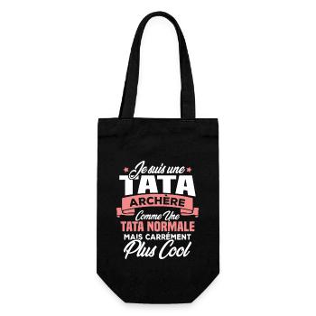 Je suis une tata archère - Sac à bouteille - noir - Devant