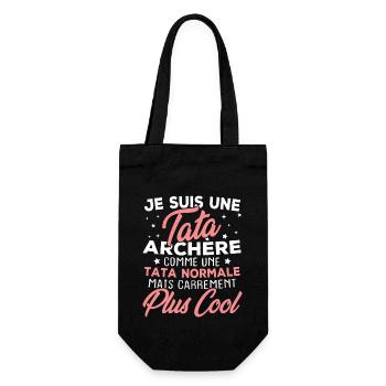 Je suis une tata archère - Sac à bouteille - noir - Devant