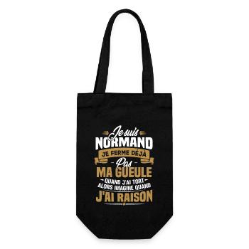 Humour cadeau Je suis Normand - Sac à bouteille - noir - Devant