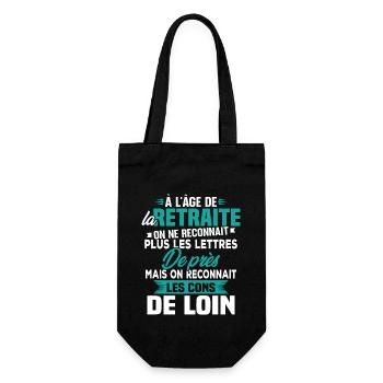 Avec l'age on reconnaît les cons de loin - Sac à bouteille - noir - Devant