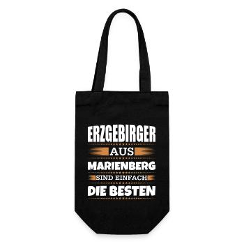 Erzgebirger aus Marienberg - Geschenkbeutel für Flaschen - Schwarz - Vorne