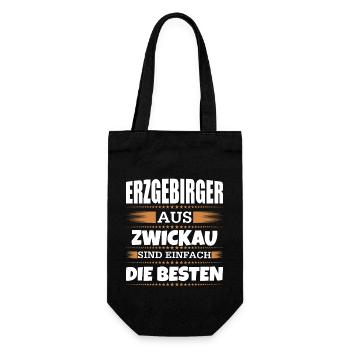 Erzgebirger aus Zwickau - Geschenkbeutel für Flaschen - Schwarz - Vorne