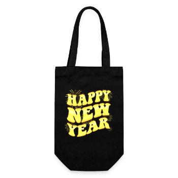 New Year 2023 Party - Countdown for New Year - Gift Bag for Bottles - black - Front