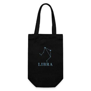 Star constellation Zodiac sign Libra - Gift Bag for Bottles - black - Front