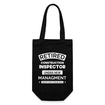 Retired Building Inspector - Gift Bag for Bottles - black - Front
