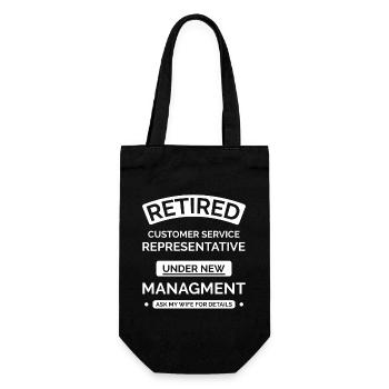 Retired Customer Service Representative - Gift Bag for Bottles - black - Front