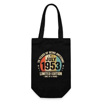 Juillet 1953 70 Ans Anniversaire Vintage Cadeau - Sac à bouteille - noir - Devant