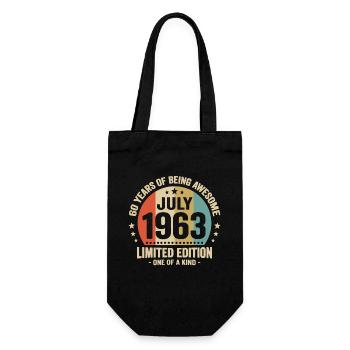 Juillet 1963 60 Ans Anniversaire Vintage Cadeau - Sac à bouteille - noir - Devant