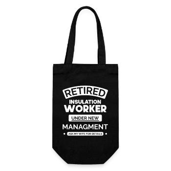 Retired insulation worker - Gift Bag for Bottles - black - Front
