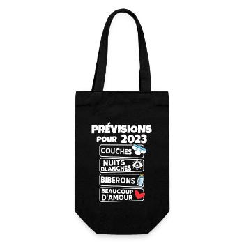 Prévisions pour 2023 Humour Futur Papa pour 2023 - Sac à bouteille - noir - Devant