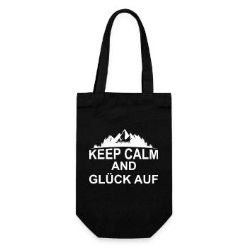 Glück auf Heimat - Geschenkbeutel für Flaschen - Schwarz - Vorne