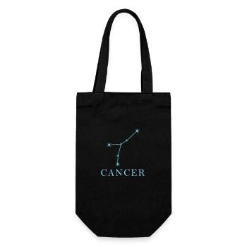 Sternkonstellation Sternzeichen Krebs - Geschenkbeutel für Flaschen - Schwarz - Vorne
