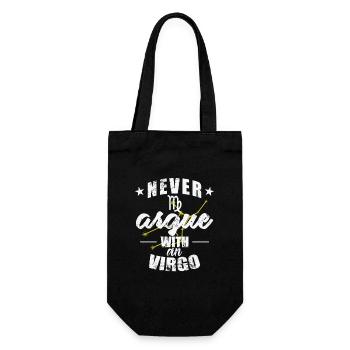 Zodiac sign Never argue with an Virgo Virgo - Gift Bag for Bottles - black - Front