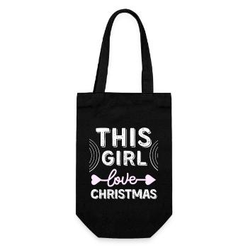 Drôle de citation de Noël - Cette fille aime Noël - Sac à bouteille - noir - Devant