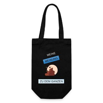 Meine Meinung zu dem Ganzen - Geschenkbeutel für Flaschen - Schwarz - Vorne