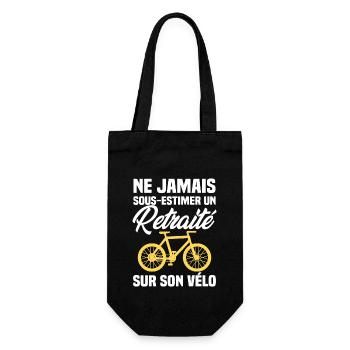 Ne jamais sous estimer un retraité sur son vélo - Sac à bouteille - noir - Devant