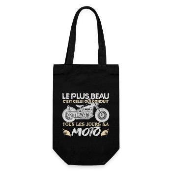 motard | meilleur motard fan de moto - Sac à bouteille - noir - Devant