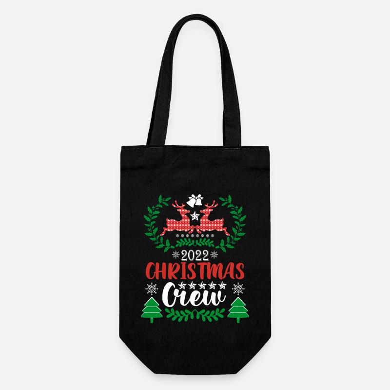 Rentier Weihnachten Pullover - Geschenkbeutel für Flaschen - Schwarz