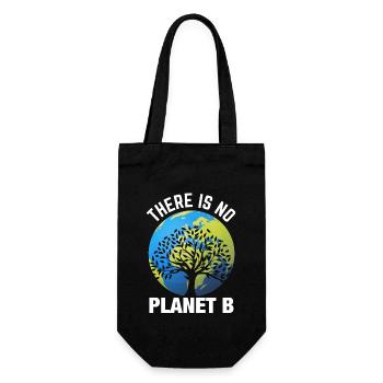 Earth day- Es gibt keinen Planet B - Geschenkbeutel für Flaschen - Schwarz - Vorne