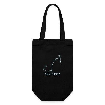 Sternkonstellation Sternzeichen Skorpion - Geschenkbeutel für Flaschen - Schwarz - Vorne