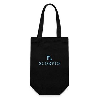 Sternzeichen Scorpio Skorpion Sternbild - Geschenkbeutel für Flaschen - Schwarz - Vorne