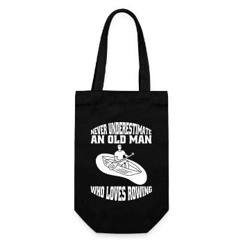 Ruderer lustige Rudern Spruch Ruderverein Ruderin - Geschenkbeutel für Flaschen - Schwarz - Vorne