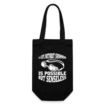 Swimming Club Swimmer Mrs. Schwimmer Swimming - Gift Bag for Bottles - black - Front