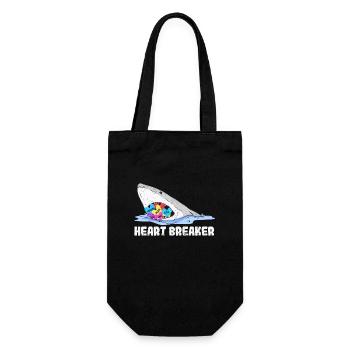 Saint-Valentin Requin Heartbreaker Drôle de cœurs Requins - Sac à bouteille - noir - Devant